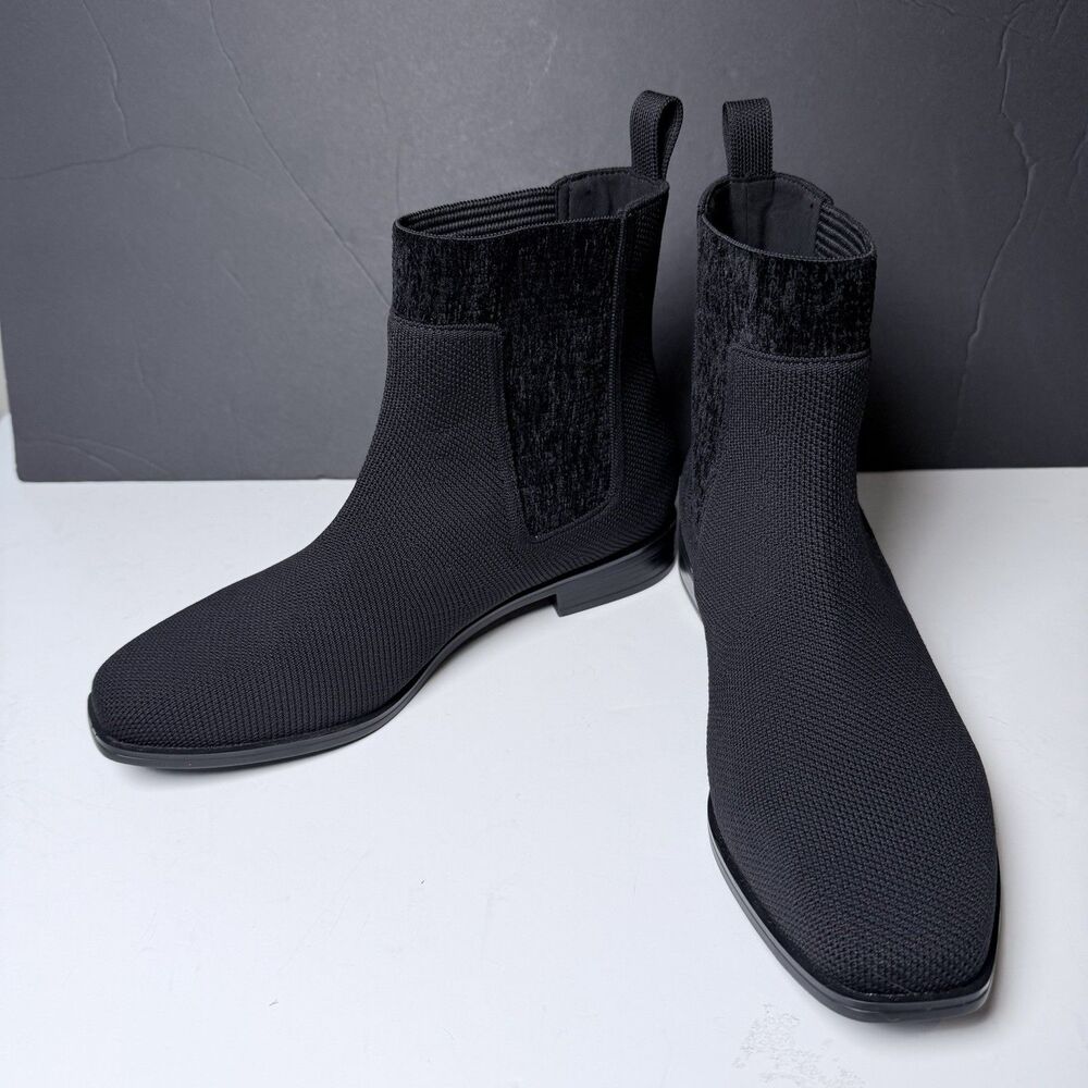 VIVAIA Riley Pro Ankle Boots Black Knit Stretch Comfort Booties EU 39 US 8